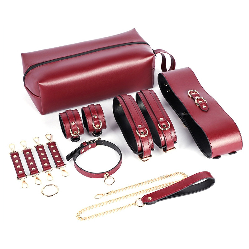 LuxuryFantasy Set BDSM 6 pièces Rouge foncé